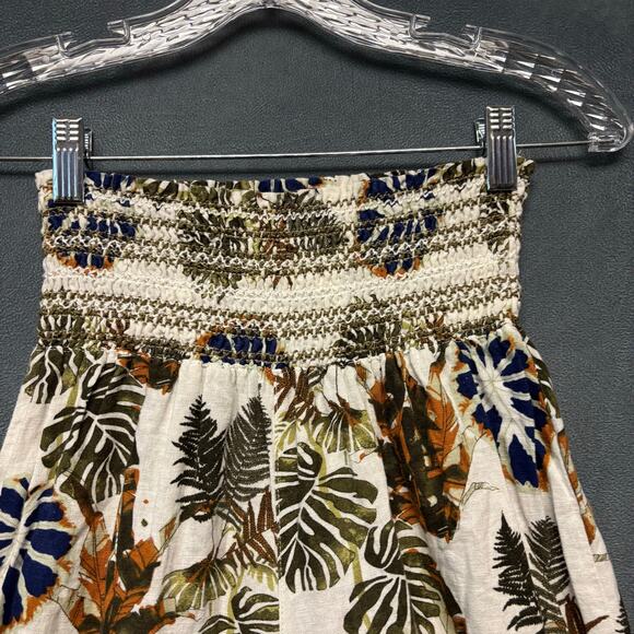 Dahui Hawaii Women's Linen Pants Yoga Wide Leg Smock Waist Comfy Beachy Damask - Picture 7 of 15